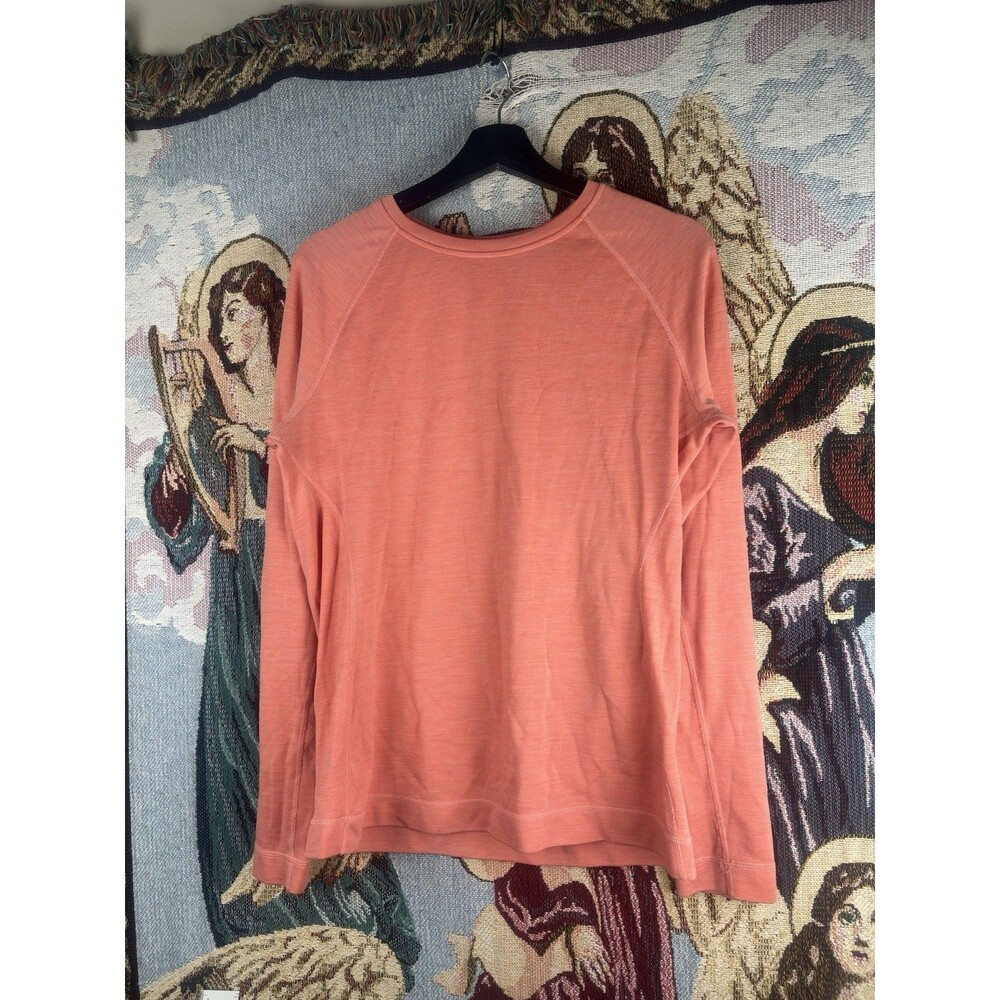 Smartwool Women Merino 250 Base Layer Top Pullover sz XL Deep coral pink